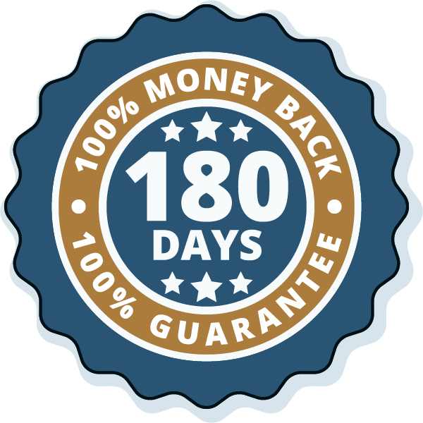 180-Day Money-Back Guarantee Badge