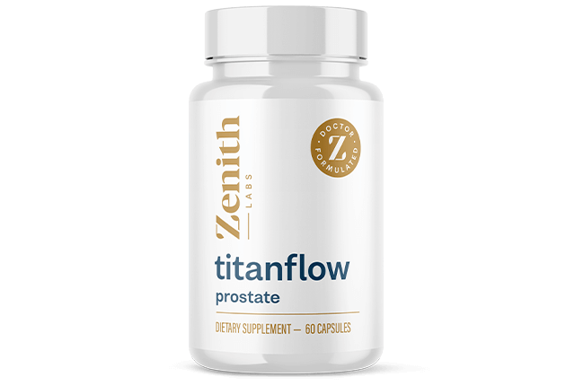 TitanFlow dietary supplement single bottle container